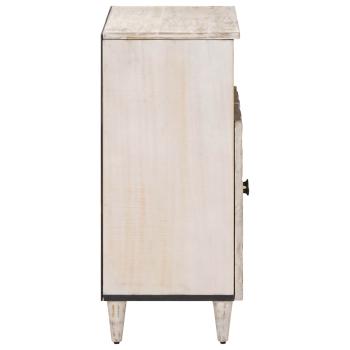 Sideboard mit Speicher Wei? 60 x 33,5 x 75 cm Massivholz Mango