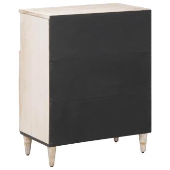 Sideboard mit Speicher Wei? 60 x 33,5 x 75 cm Massivholz Mango