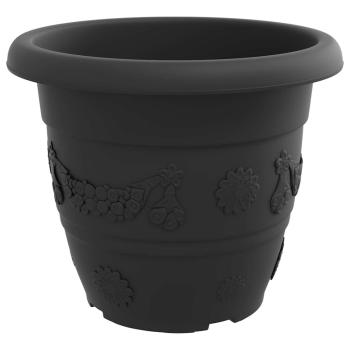Runder Blumentopf 24 stk. Schwarz Ø 34 x 28 cm Kunststoff