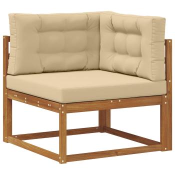 Outdoor-Sofagarnitur 4 stk. 4-Sitzer Polyester Natur und Beige