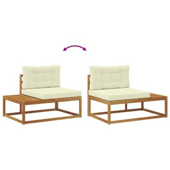 Outdoor-Sofagarnitur 6 Stk. Natur und Creme
