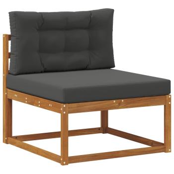 Outdoor-Sofagarnitur 6 stk. Natur und Anthrazit