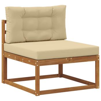 Outdoor-Sofagarnitur 6 stk. Natur und Beige