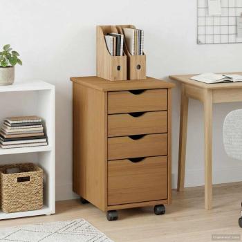 ARDEBO.de - Rollschrank MOSS Honigbraun 34 x 39 x 56 cm