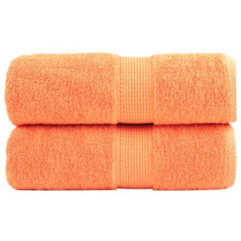 ARDEBO.de - Premium-Gästetücher SOLUND 2 Stk. Orange 30x50 cm 600 g/m²