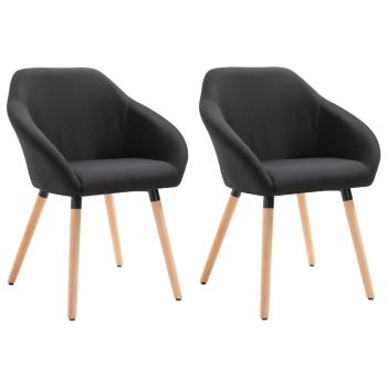 ARDEBO.de - Esszimmerstühle 2 Stk. Schwarz Stoff