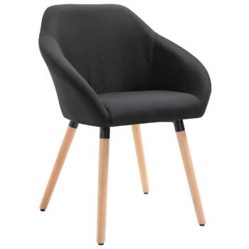 Esszimmerstühle 2 Stk. Schwarz Stoff