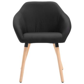 Esszimmerstühle 2 Stk. Schwarz Stoff