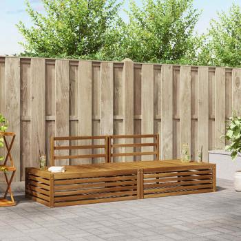 ARDEBO.de - 2 stk. Outdoor-Sofagarnitur Massivholz Akazie Natur