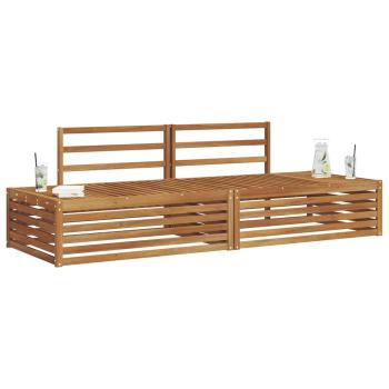 2 stk. Outdoor-Sofagarnitur Massivholz Akazie Natur