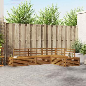 ARDEBO.de - 5 stk. Outdoor-Sofagarnitur Massivholz Akazie Natur