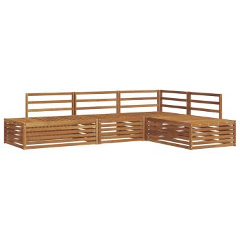 5 stk. Outdoor-Sofagarnitur Massivholz Akazie Natur