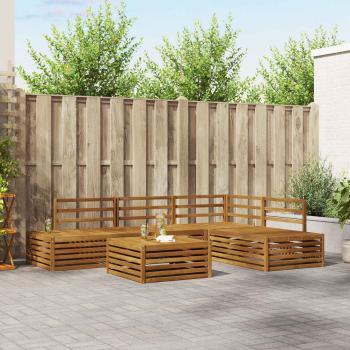ARDEBO.de - Outdoor-Sofagarnitur 5 Stück Natur Massivholz Akazie