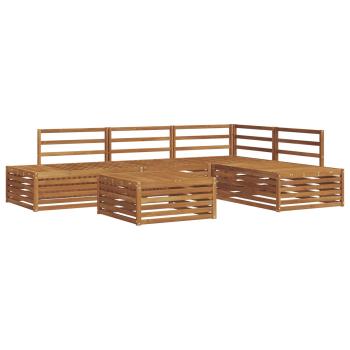 Outdoor-Sofagarnitur 5 Stück Natur Massivholz Akazie