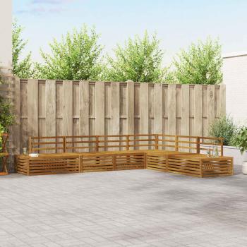 ARDEBO.de - 7 stk. Outdoor-Sofagarnitur Massivholz Akazie Natur