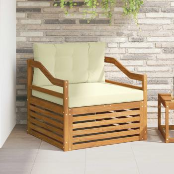 ARDEBO.de - Outdoor-Sofa Natur und Creme