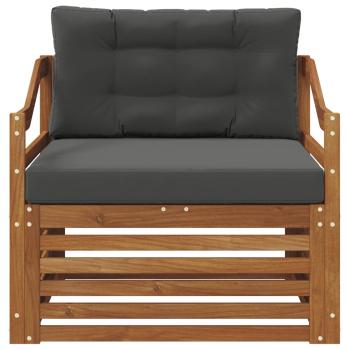 Outdoor-Sofa Natur und Anthrazit