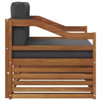 Outdoor-Sofa Natur und Anthrazit