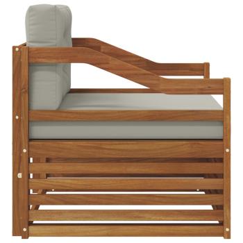 Outdoor-Sofa Natürlich und Hellgrau