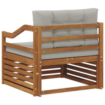 Outdoor-Sofa Natürlich und Hellgrau