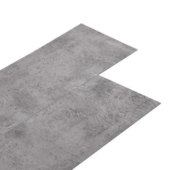 ARDEBO.de - Selbstklebende Bodenbelagsdiele Zementbraun 4,46 m² 32 stk. PVC