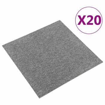 Teppich 20 Stk. Grau 50 x 50 cm 100% Polypropylen