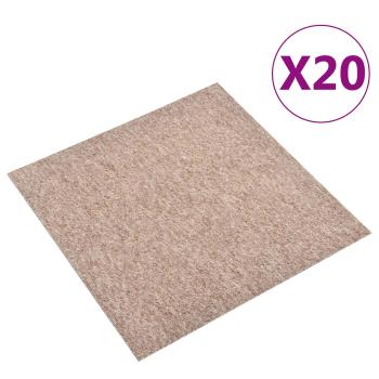 Teppich 20 stk. Beige 50 x 50 cm 100% Polypropylen