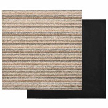 Teppich 20 stk. Gestreiftes Beige 50 x 50 cm 100% Polypropylen