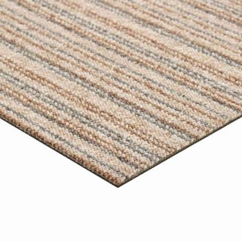 Teppich 20 stk. Gestreiftes Beige 50 x 50 cm 100% Polypropylen