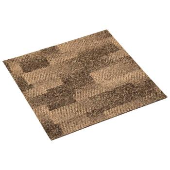 ARDEBO.de - Boden Teppich 20 stk. Braun 50 x 50 cm PP Niedriger Flor