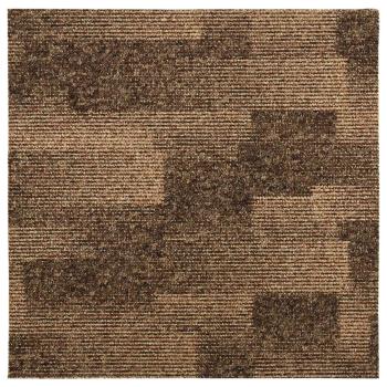 Boden Teppich 20 stk. Braun 50 x 50 cm PP Niedriger Flor