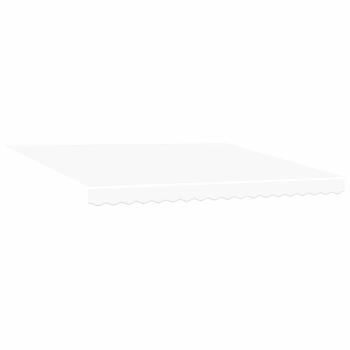 Ausziehbare Markise Weiß 4 x 3 m Leinen und Aluminium