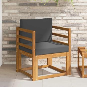 ARDEBO.de - Outdoor-Sofa Massives Akazienholz und Polyester Natur