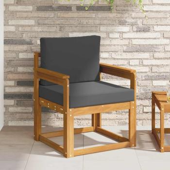 ARDEBO.de - Outdoor-Sofa Massivholz Akazie Natur und Anthrazit