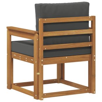 Outdoor-Sofa Massivholz Akazie Natur und Anthrazit