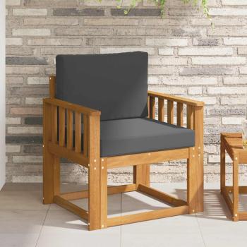 ARDEBO.de - Outdoor-Sofa Massives Akazienholz und Polyester Natur