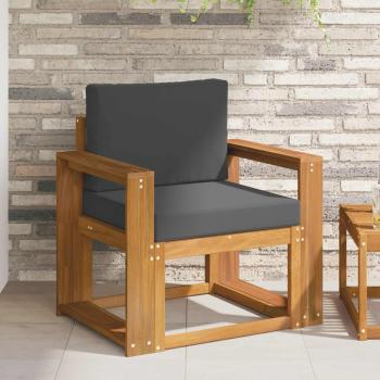ARDEBO.de - Outdoor-Sofa Massives Akazienholz und Polyester Natur