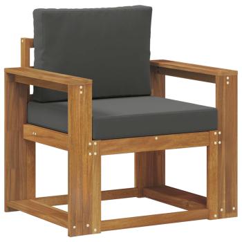 Outdoor-Sofa Massives Akazienholz und Polyester Natur