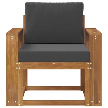 Outdoor-Sofa Massives Akazienholz und Polyester Natur