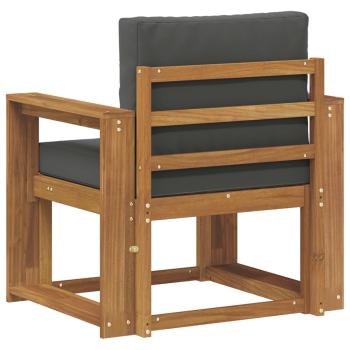Outdoor-Sofa Massives Akazienholz und Polyester Natur