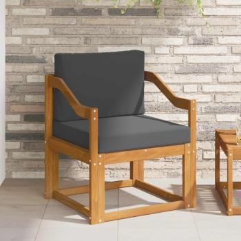 ARDEBO.de - Outdoor-Sofa Massivholz Akazie Natur und Anthrazit
