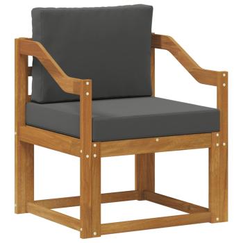 Outdoor-Sofa Massivholz Akazie Natur und Anthrazit