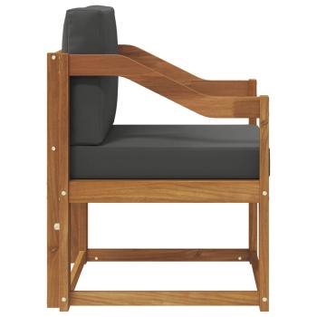 Outdoor-Sofa Massivholz Akazie Natur und Anthrazit