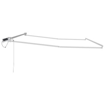 Elektrisches Markisenrahmen Weiß 4 x 3 m Aluminium