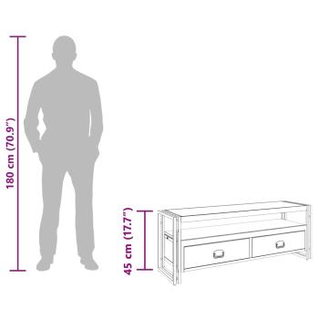 TV-Schrank 120x35x45 cm Massivholz Akazie
