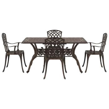 Garten Essgruppe 5 pcs Bronze Aluminium