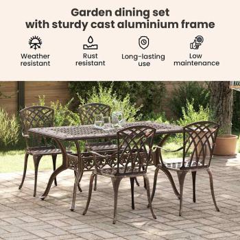 Garten Essgruppe 5 pcs Bronze Aluminium