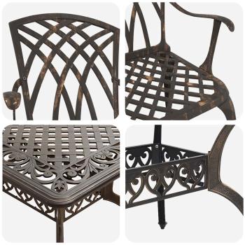Garten Essgruppe 7 pcs Bronze Aluminium