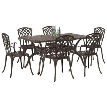 Garten Essgruppe 7 pcs Bronze Aluminium