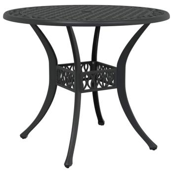 Garten Essgruppe 5 pcs Schwarz Aluminium